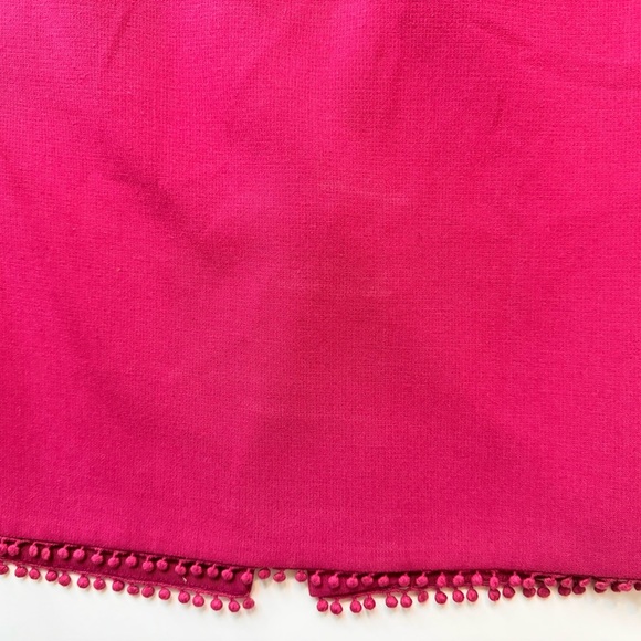 Ann Taylor Fuchsia Pencil Skirt with Pearl Hem Design - Picture 6 of 11